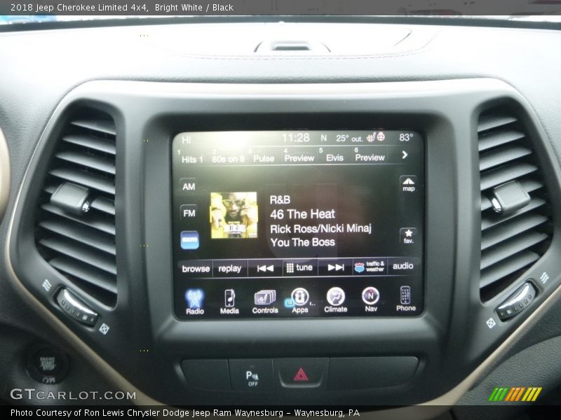 Bright White / Black 2018 Jeep Cherokee Limited 4x4