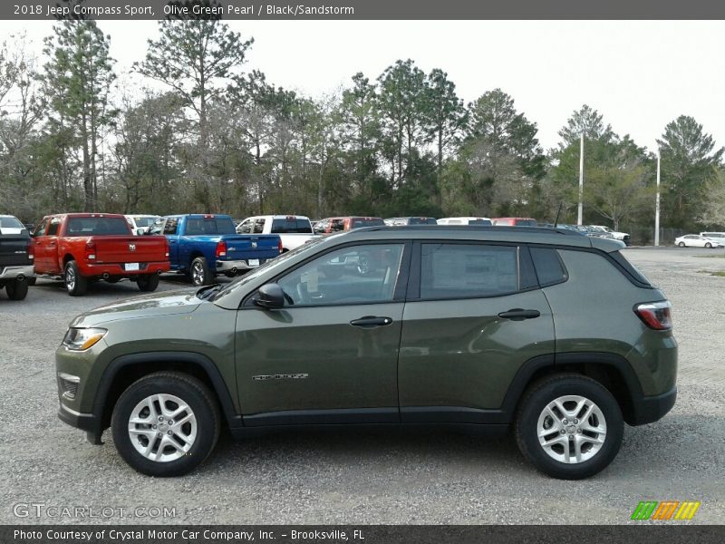 Olive Green Pearl / Black/Sandstorm 2018 Jeep Compass Sport