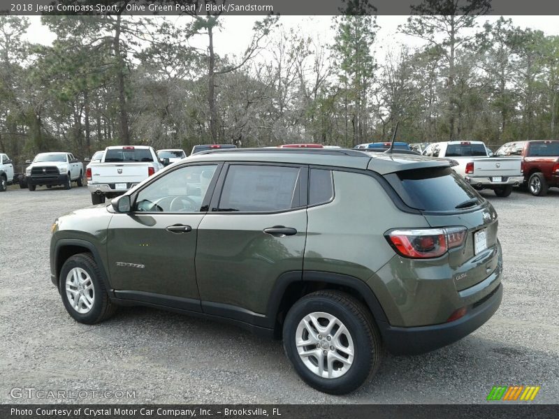 Olive Green Pearl / Black/Sandstorm 2018 Jeep Compass Sport