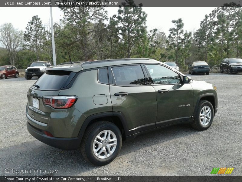 Olive Green Pearl / Black/Sandstorm 2018 Jeep Compass Sport