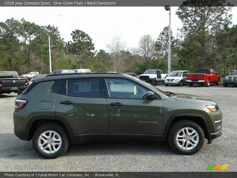 Olive Green Pearl / Black/Sandstorm 2018 Jeep Compass Sport