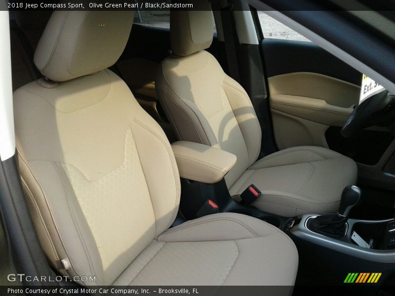 Olive Green Pearl / Black/Sandstorm 2018 Jeep Compass Sport