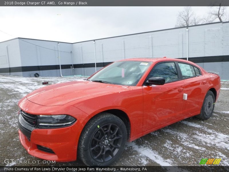 Go Mango / Black 2018 Dodge Charger GT AWD