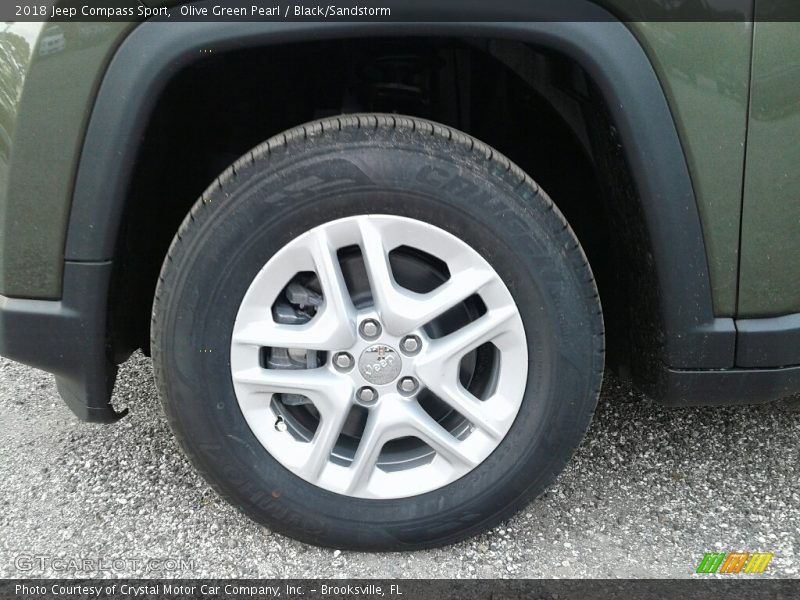 Olive Green Pearl / Black/Sandstorm 2018 Jeep Compass Sport