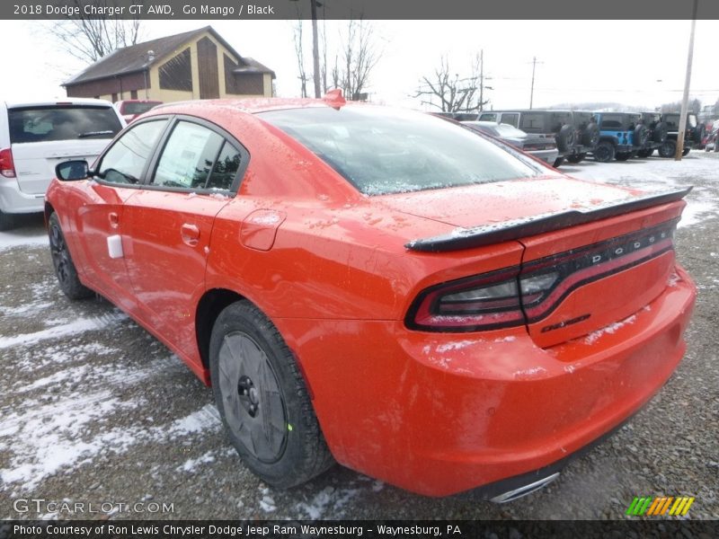 Go Mango / Black 2018 Dodge Charger GT AWD