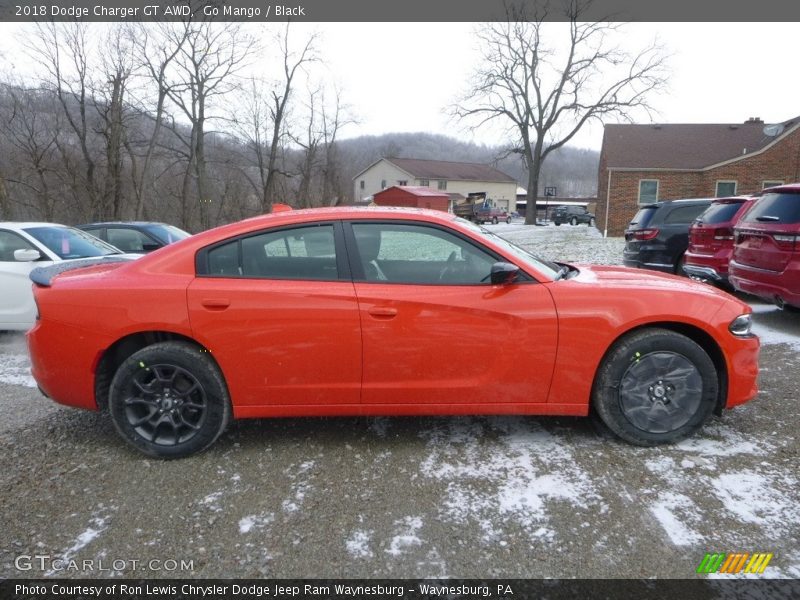 Go Mango / Black 2018 Dodge Charger GT AWD