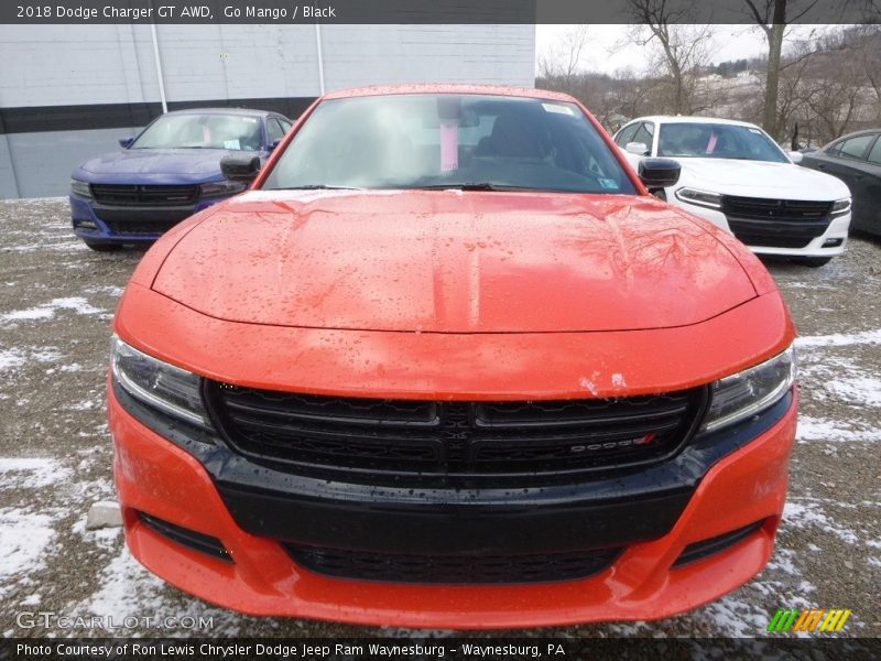 Go Mango / Black 2018 Dodge Charger GT AWD