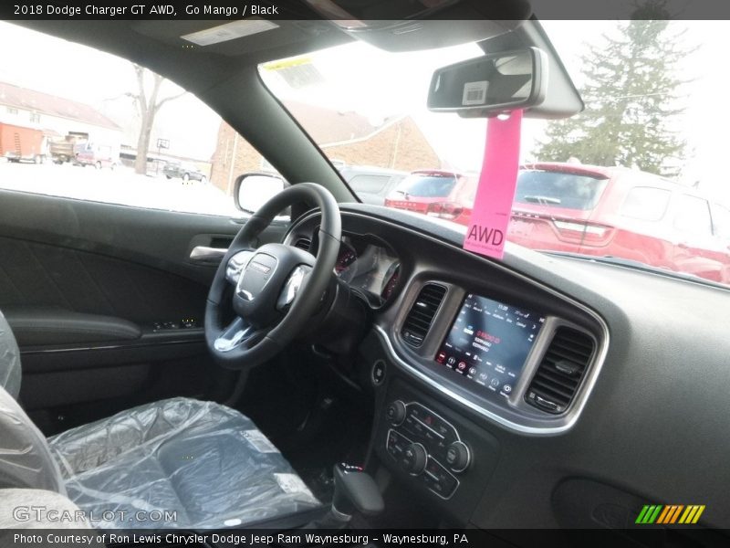 Go Mango / Black 2018 Dodge Charger GT AWD
