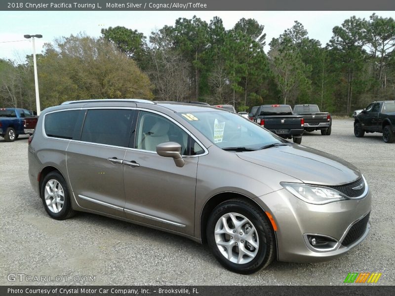 Molten Silver / Cognac/Alloy/Toffee 2018 Chrysler Pacifica Touring L