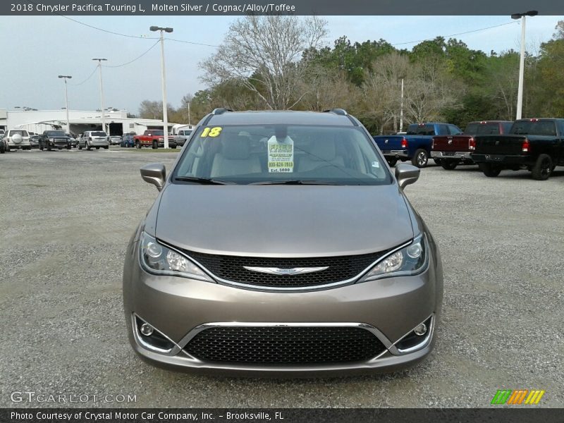 Molten Silver / Cognac/Alloy/Toffee 2018 Chrysler Pacifica Touring L