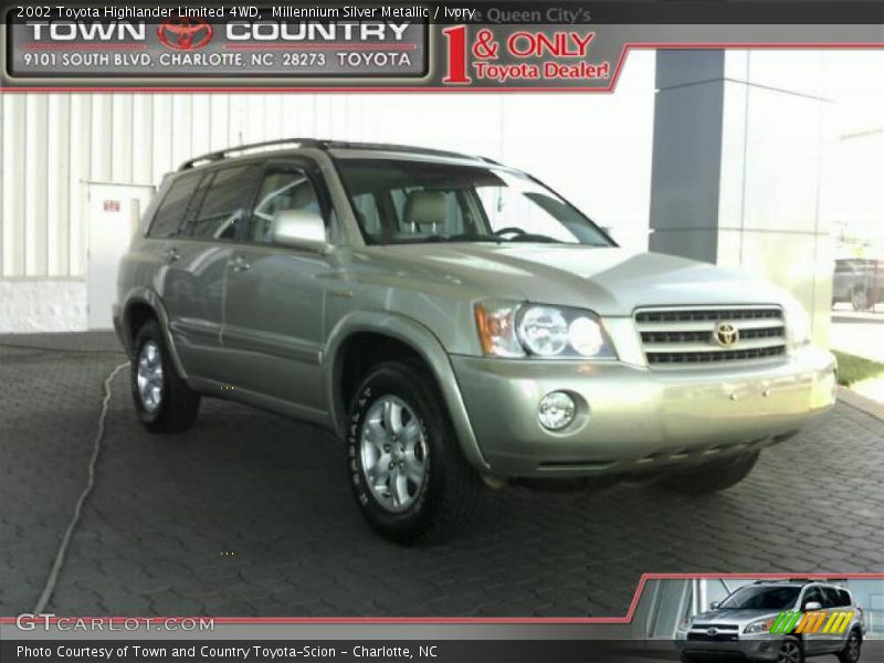 Millennium Silver Metallic / Ivory 2002 Toyota Highlander Limited 4WD