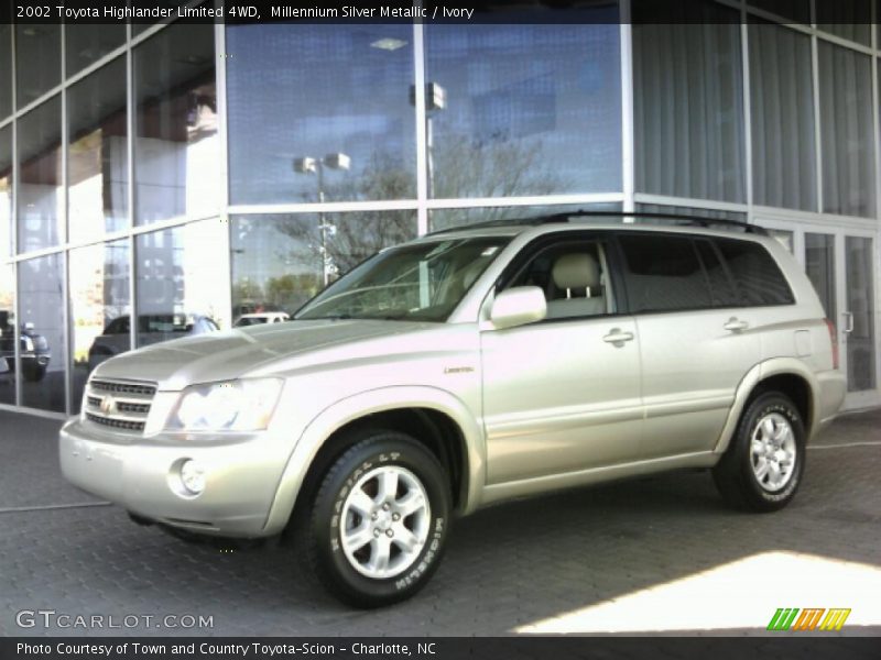 Millennium Silver Metallic / Ivory 2002 Toyota Highlander Limited 4WD