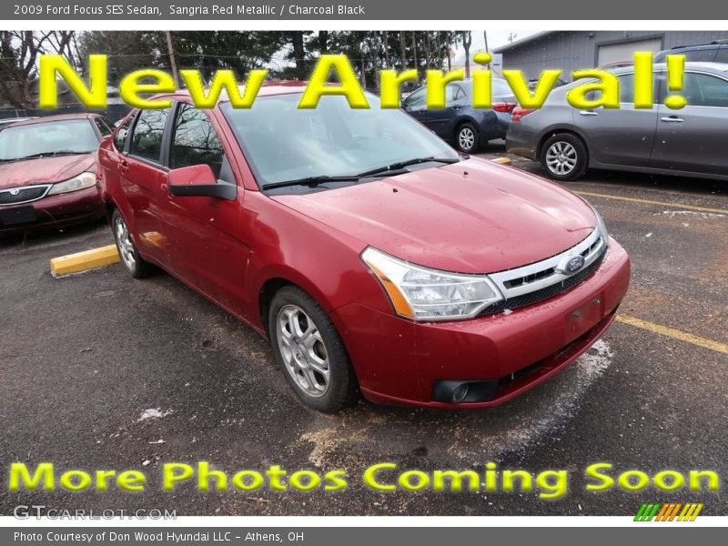 Sangria Red Metallic / Charcoal Black 2009 Ford Focus SES Sedan