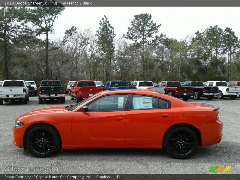 Go Mango / Black 2018 Dodge Charger SXT Plus