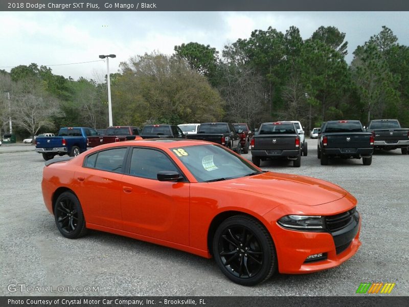 Go Mango / Black 2018 Dodge Charger SXT Plus