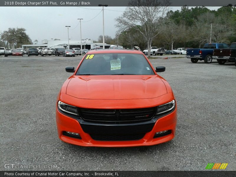 Go Mango / Black 2018 Dodge Charger SXT Plus