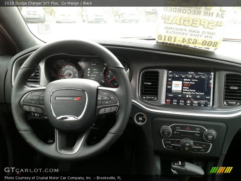 Go Mango / Black 2018 Dodge Charger SXT Plus