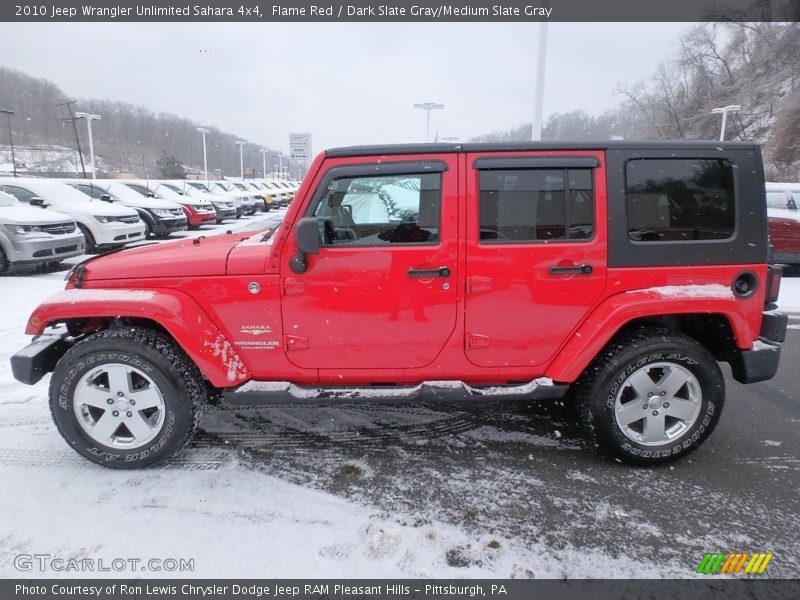 Flame Red / Dark Slate Gray/Medium Slate Gray 2010 Jeep Wrangler Unlimited Sahara 4x4