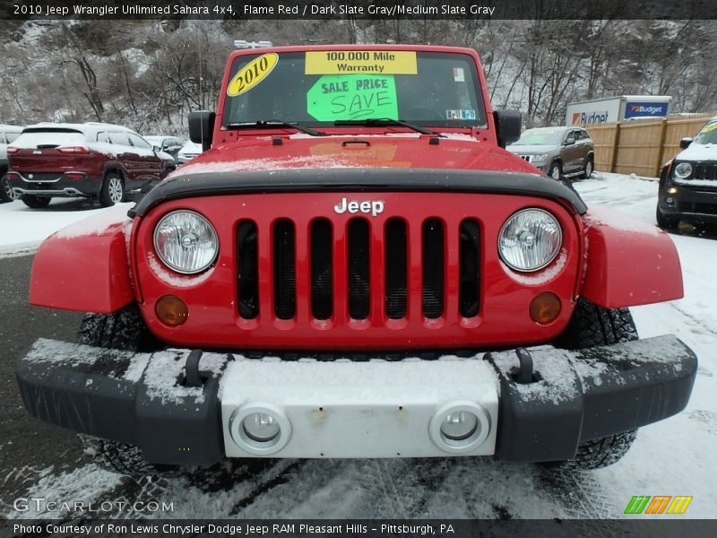 Flame Red / Dark Slate Gray/Medium Slate Gray 2010 Jeep Wrangler Unlimited Sahara 4x4