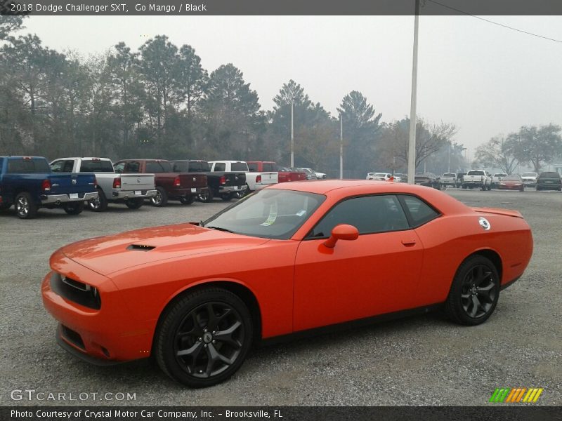 Go Mango / Black 2018 Dodge Challenger SXT