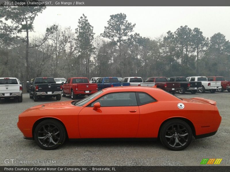 Go Mango / Black 2018 Dodge Challenger SXT