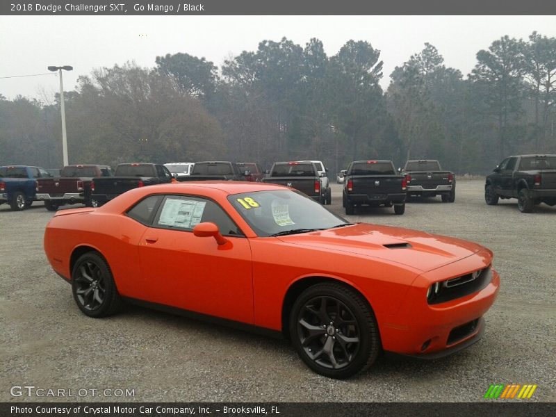Go Mango / Black 2018 Dodge Challenger SXT