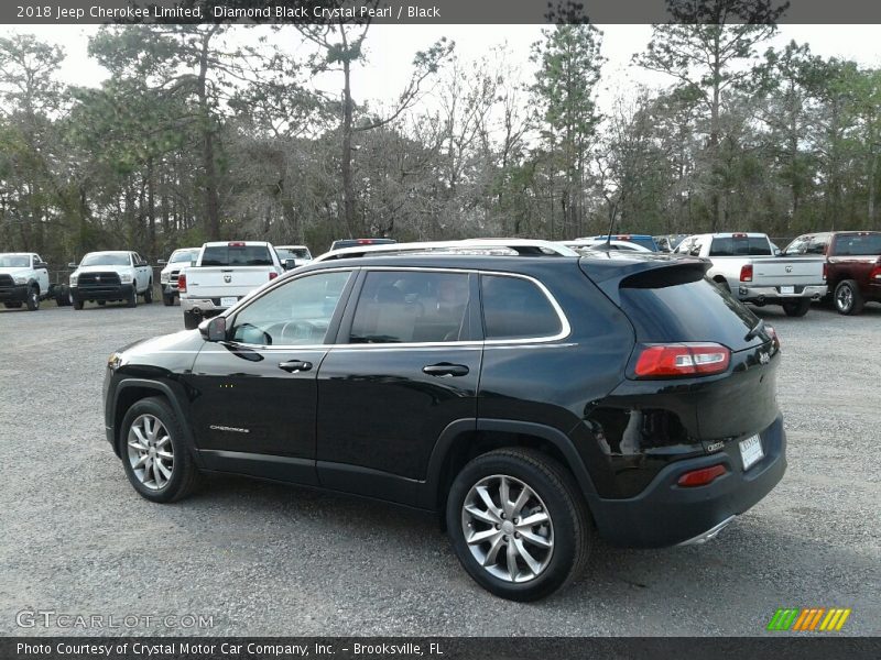 Diamond Black Crystal Pearl / Black 2018 Jeep Cherokee Limited