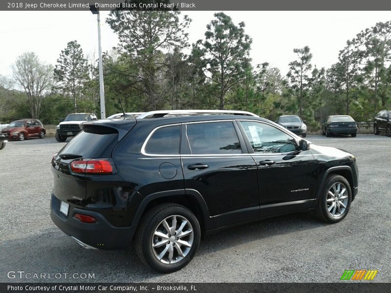 Diamond Black Crystal Pearl / Black 2018 Jeep Cherokee Limited