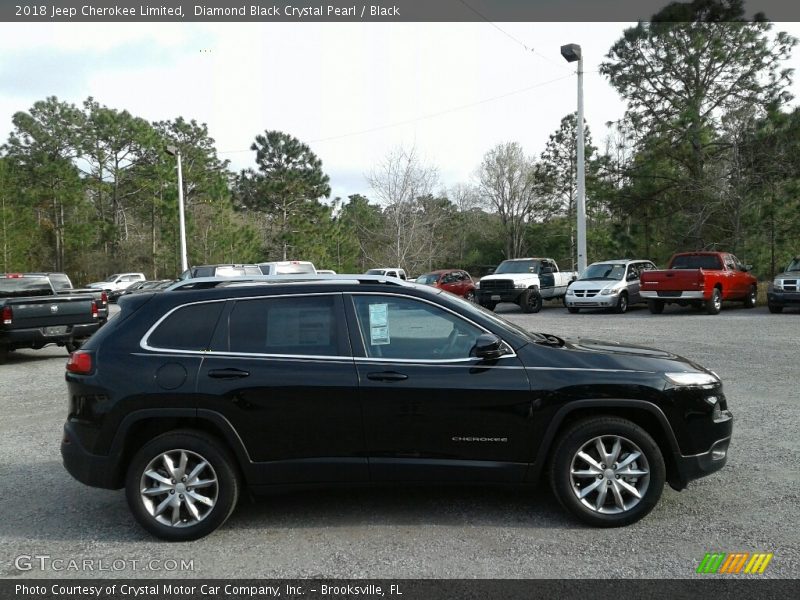 Diamond Black Crystal Pearl / Black 2018 Jeep Cherokee Limited
