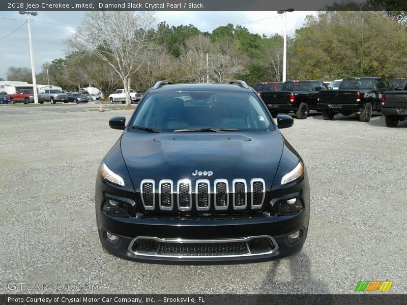 Diamond Black Crystal Pearl / Black 2018 Jeep Cherokee Limited