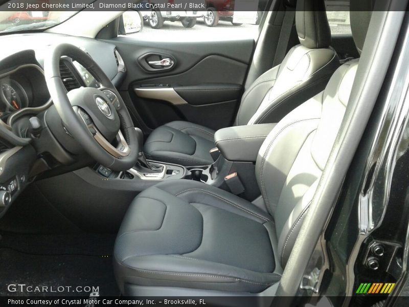 Diamond Black Crystal Pearl / Black 2018 Jeep Cherokee Limited