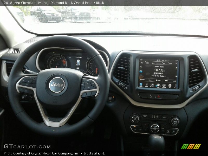 Diamond Black Crystal Pearl / Black 2018 Jeep Cherokee Limited