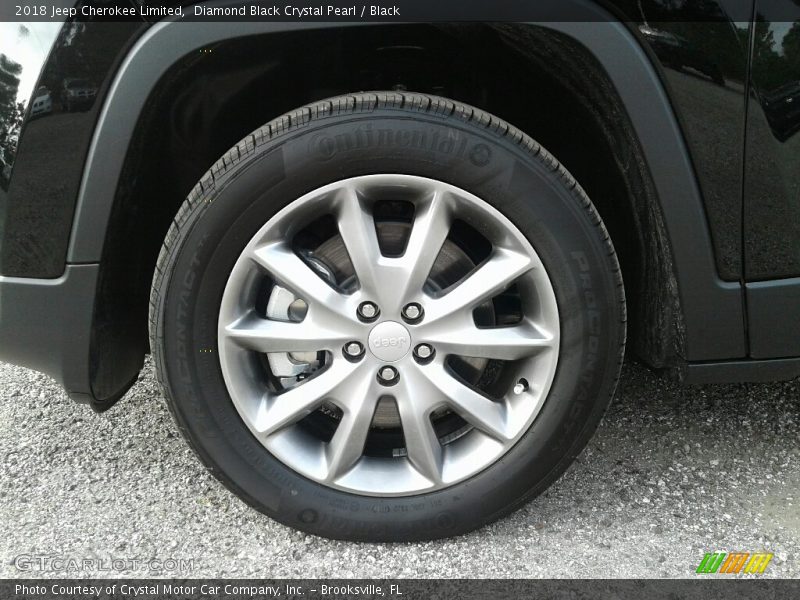 Diamond Black Crystal Pearl / Black 2018 Jeep Cherokee Limited