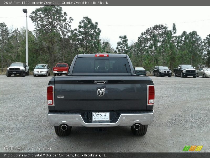 Granite Crystal Metallic / Black 2018 Ram 1500 Laramie Crew Cab