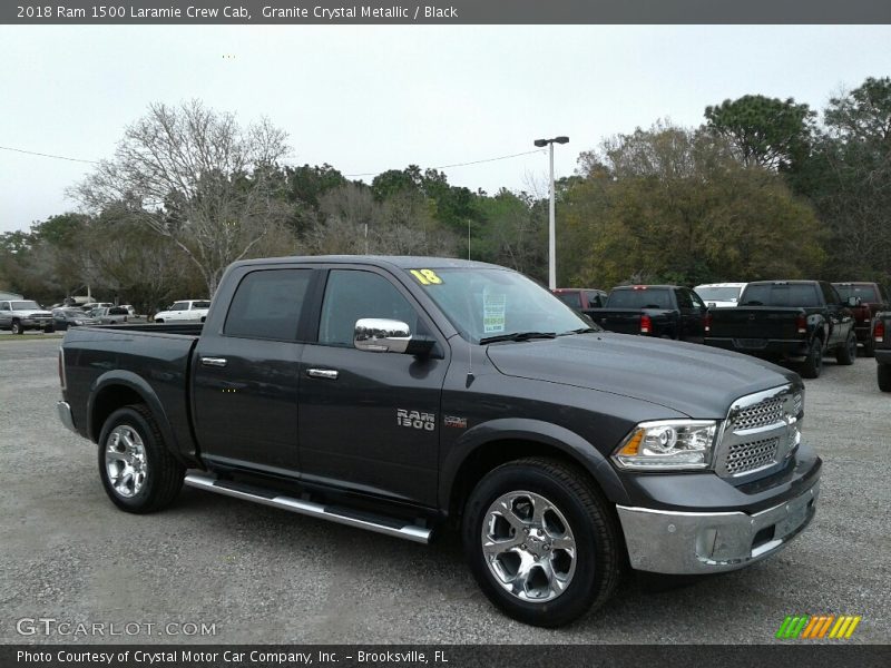 Granite Crystal Metallic / Black 2018 Ram 1500 Laramie Crew Cab