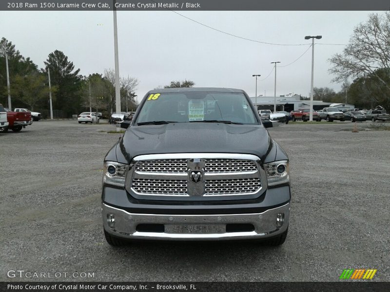 Granite Crystal Metallic / Black 2018 Ram 1500 Laramie Crew Cab