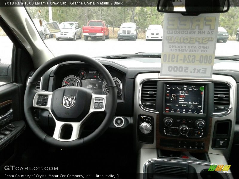 Granite Crystal Metallic / Black 2018 Ram 1500 Laramie Crew Cab