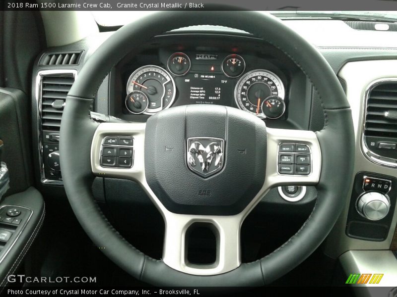 Granite Crystal Metallic / Black 2018 Ram 1500 Laramie Crew Cab