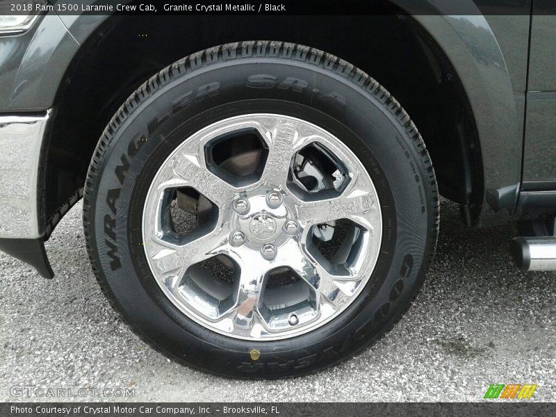 Granite Crystal Metallic / Black 2018 Ram 1500 Laramie Crew Cab