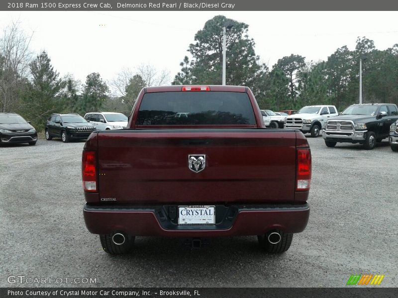 Delmonico Red Pearl / Black/Diesel Gray 2018 Ram 1500 Express Crew Cab