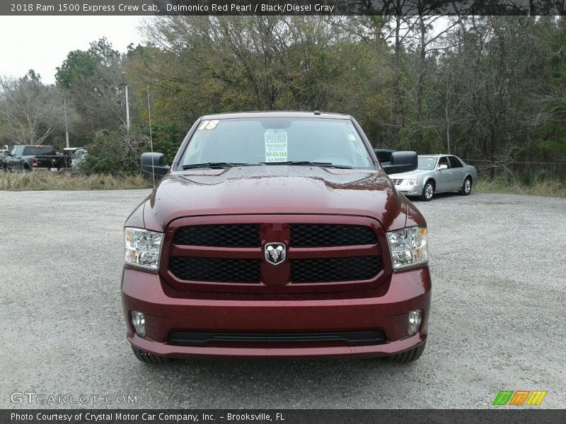 Delmonico Red Pearl / Black/Diesel Gray 2018 Ram 1500 Express Crew Cab