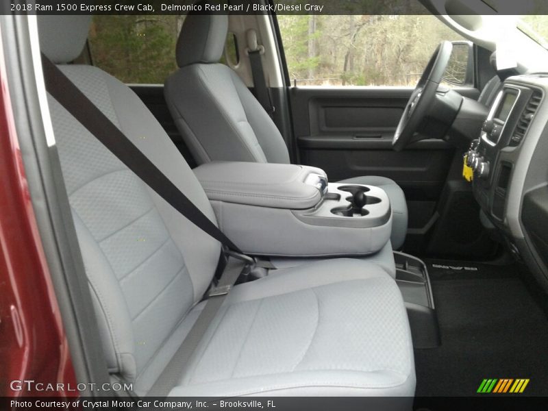 Delmonico Red Pearl / Black/Diesel Gray 2018 Ram 1500 Express Crew Cab