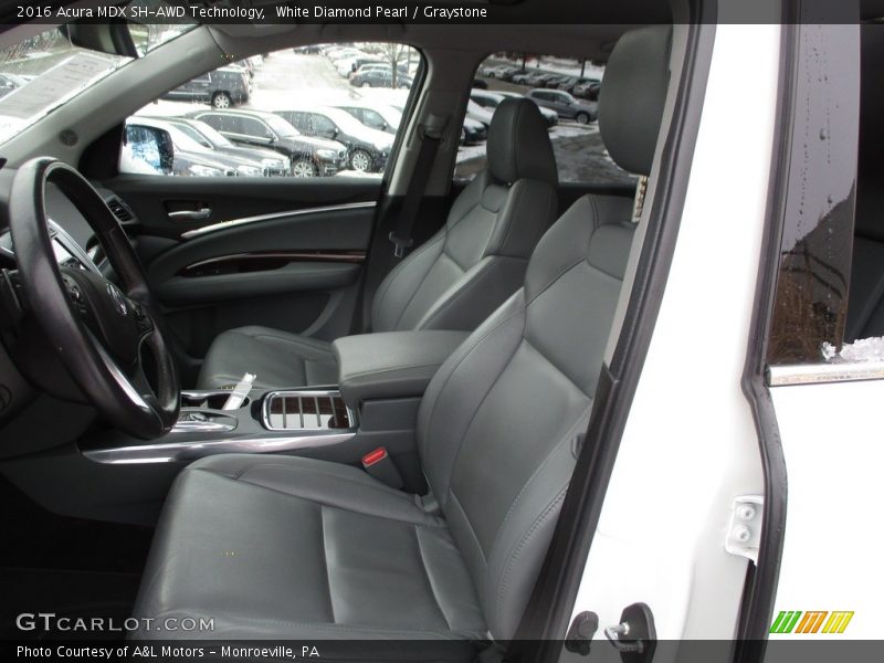 White Diamond Pearl / Graystone 2016 Acura MDX SH-AWD Technology
