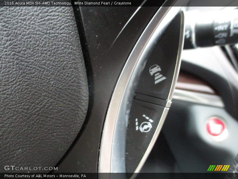 White Diamond Pearl / Graystone 2016 Acura MDX SH-AWD Technology