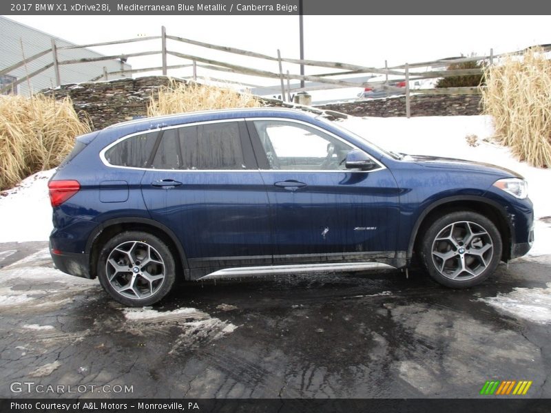Mediterranean Blue Metallic / Canberra Beige 2017 BMW X1 xDrive28i