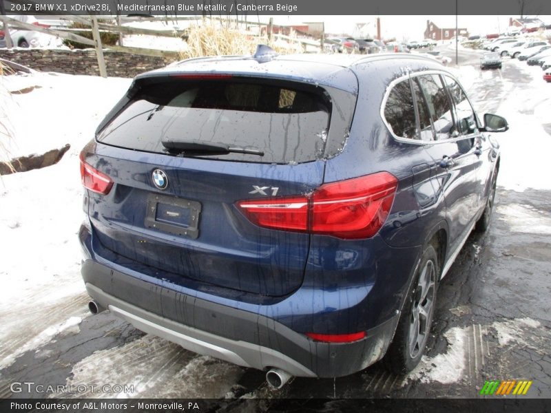 Mediterranean Blue Metallic / Canberra Beige 2017 BMW X1 xDrive28i