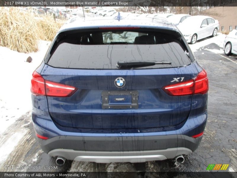 Mediterranean Blue Metallic / Canberra Beige 2017 BMW X1 xDrive28i