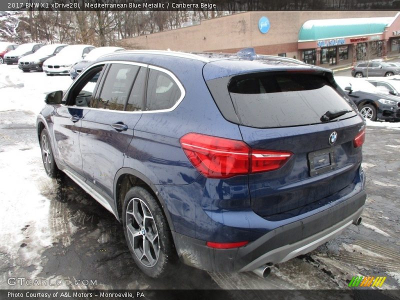 Mediterranean Blue Metallic / Canberra Beige 2017 BMW X1 xDrive28i