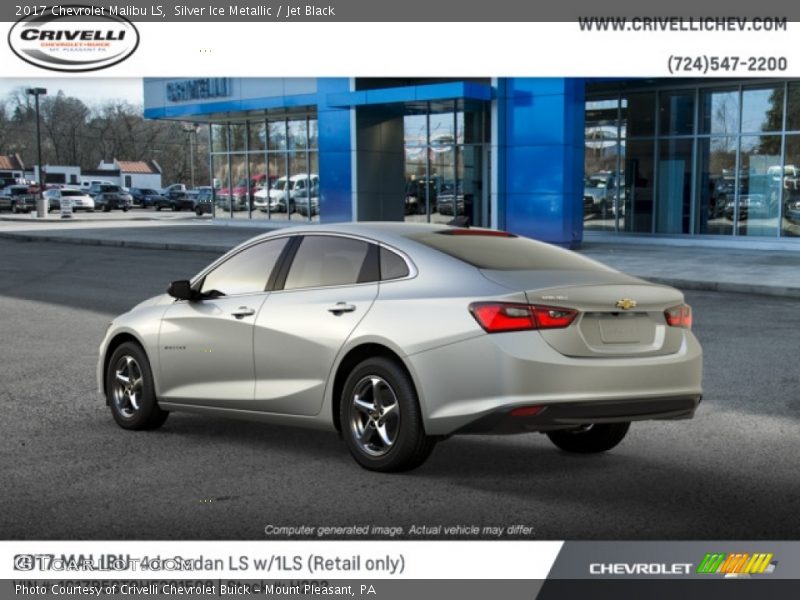Silver Ice Metallic / Jet Black 2017 Chevrolet Malibu LS