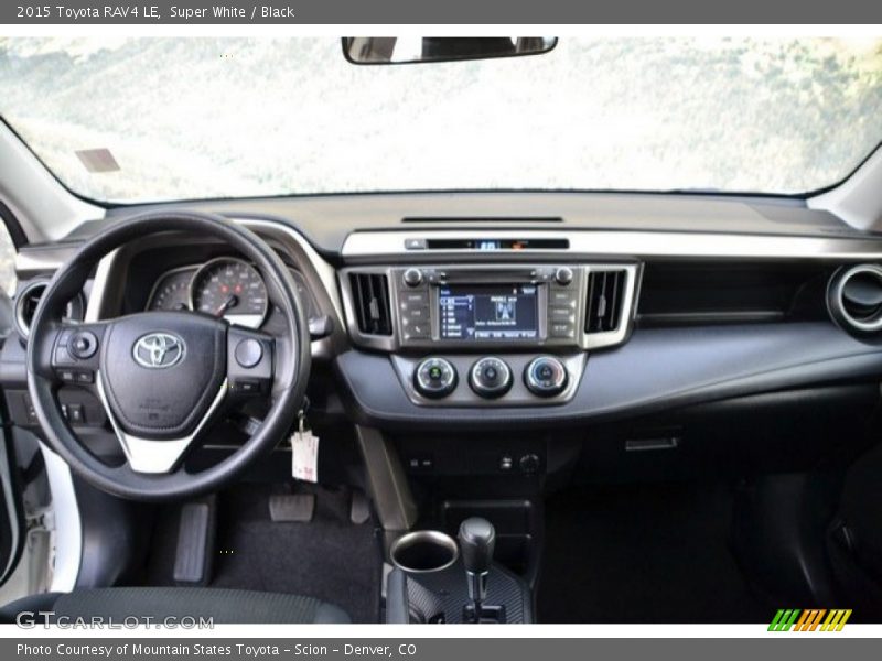 Super White / Black 2015 Toyota RAV4 LE